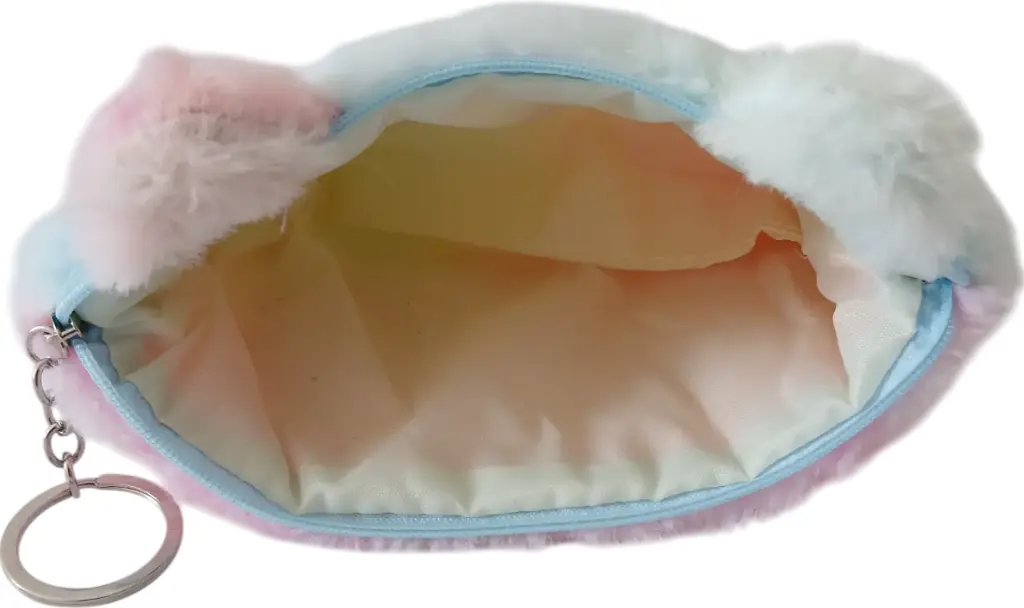 Sac simple peluché chatte avec porte-clés 