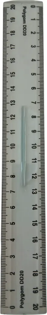 Règle double décimètre POLYGOM