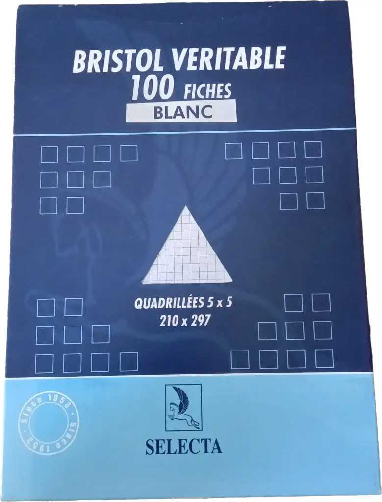 Fiche bristol A4 blanc Selecta