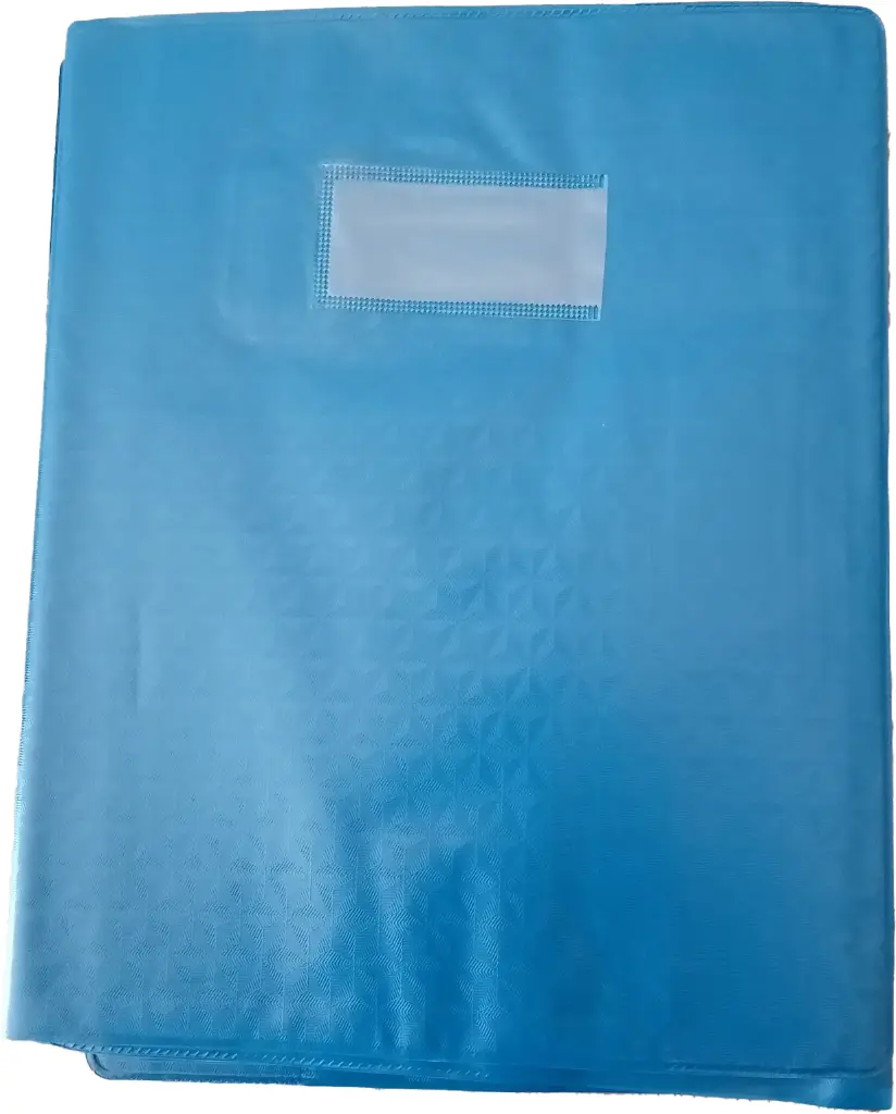 Protège-cahier 17x22 Uni (Bleu)
