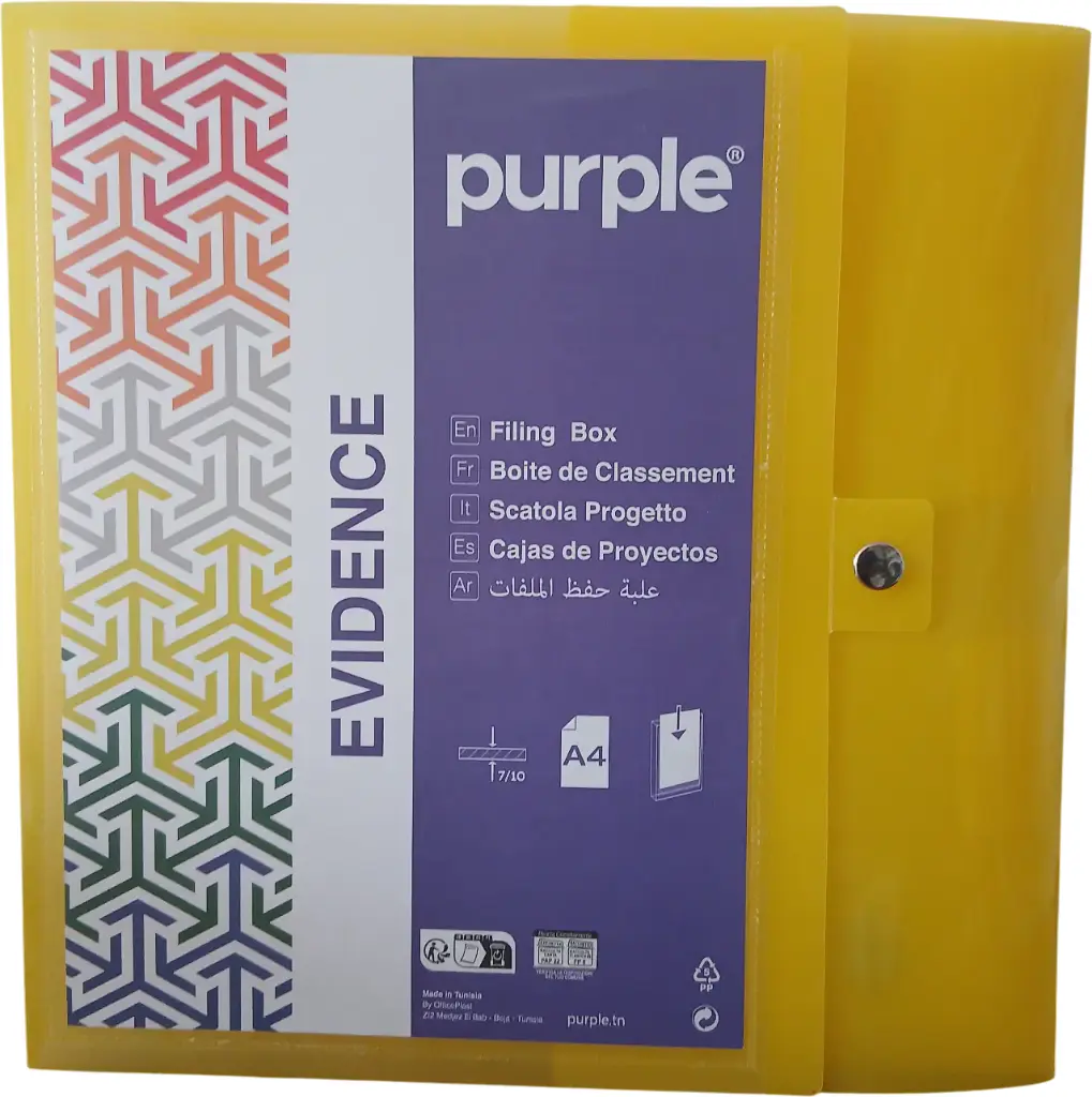 Boite de classement 8 cm personnalisable EVIDENCE OFFICEPLAST-PURPLE