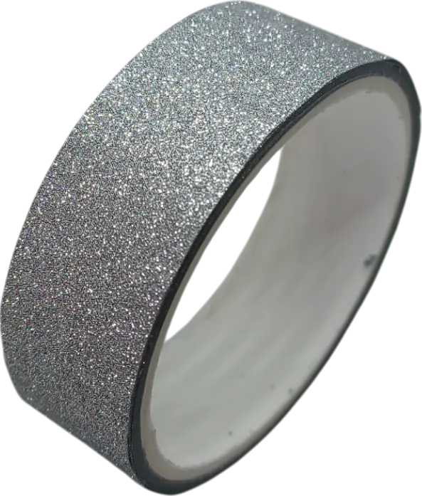 Rouleau scotch fantaisie glitter (Argent)