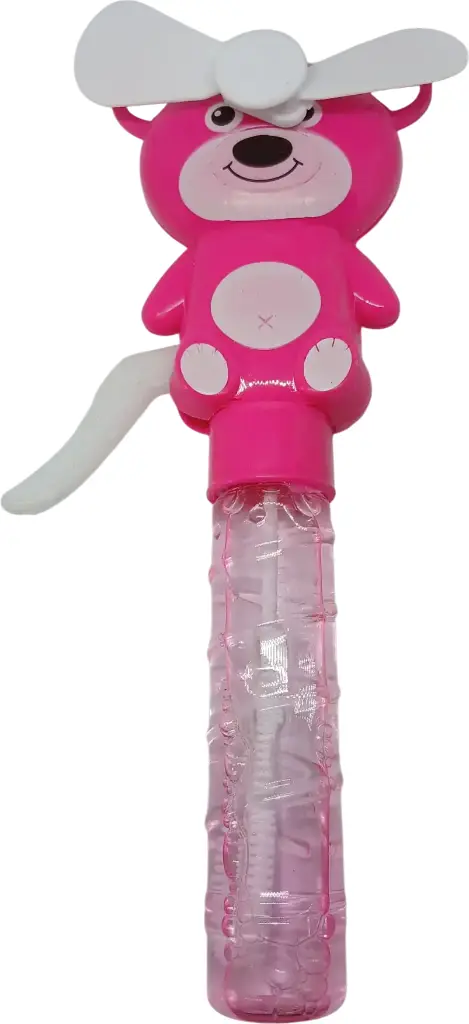 Batton de bulles avec ventilateur manuelle (Oeurs rose)