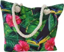 Sac de plage épaulière corde souple (Plante de roses)