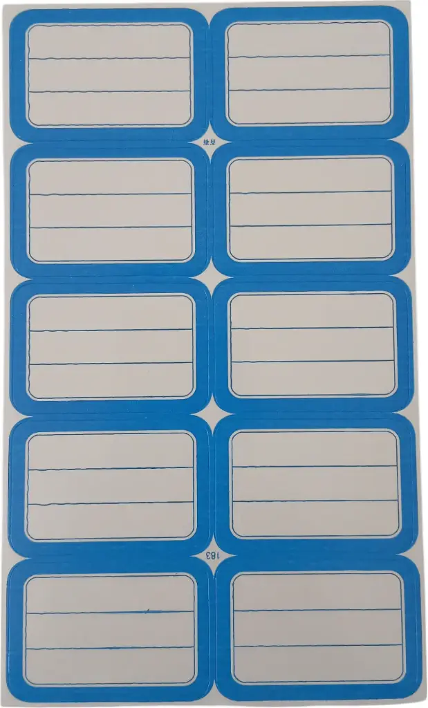 Planche de 10 étiquettes simple