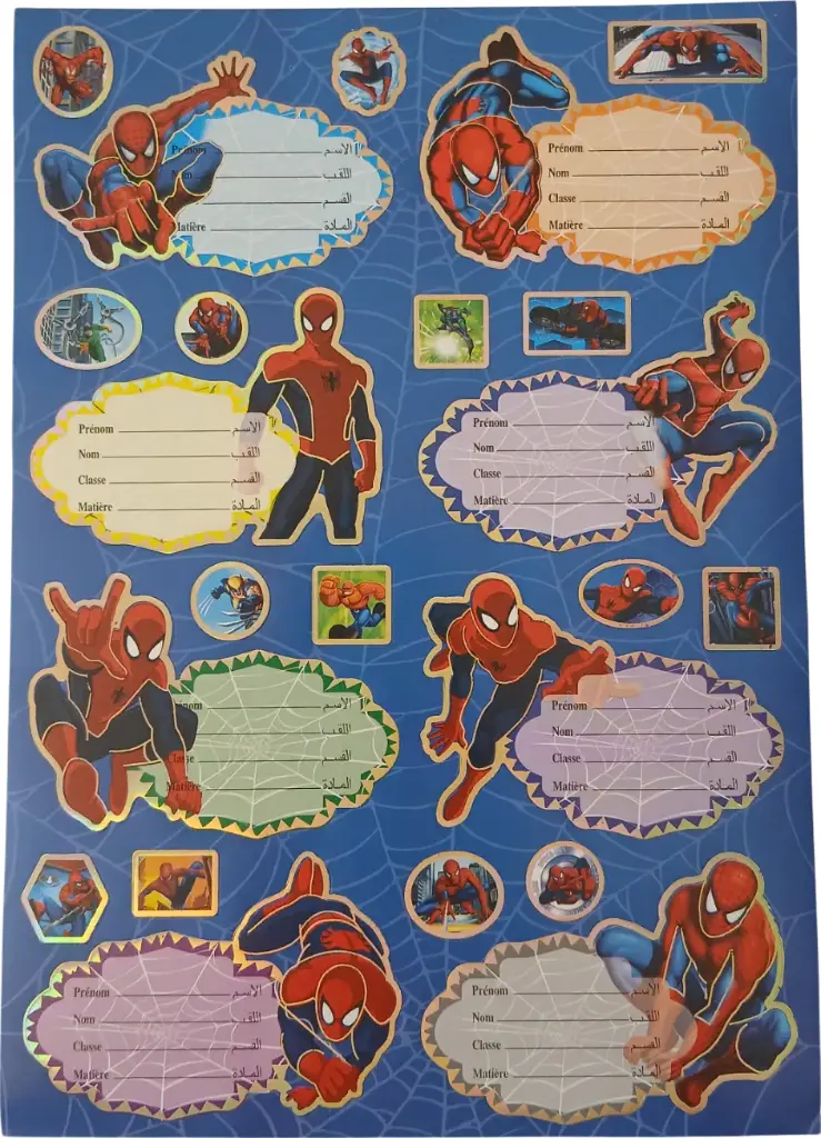 Planche de 8 étiquettes scolaire NS259/23 PENSCHOOL