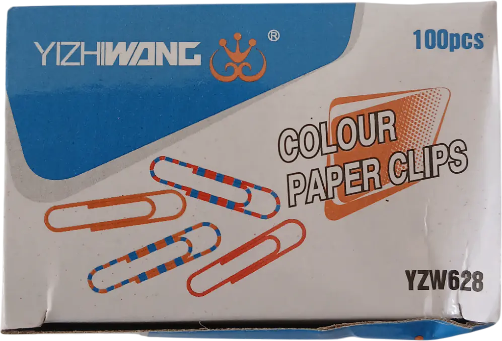 [YIZHIWANG: YZW628] Trombone couleur 28 mm [boite de 100] YIZHIWANG