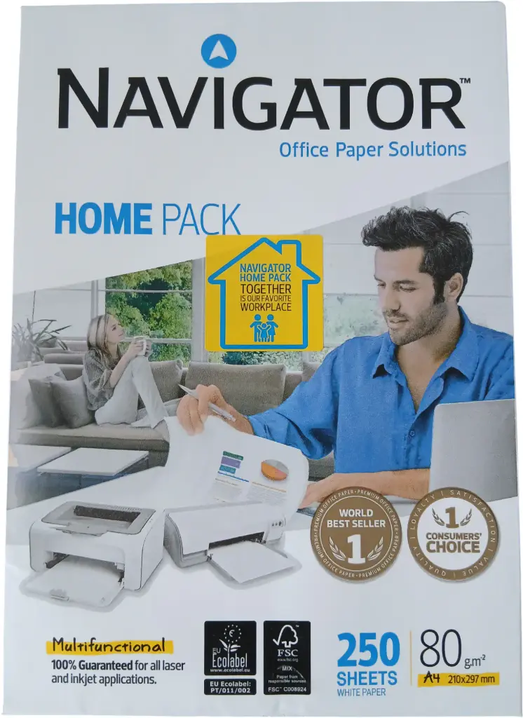 Demi-rame (250 f) de papier A4 80g extra-blanc NAVIGATOR