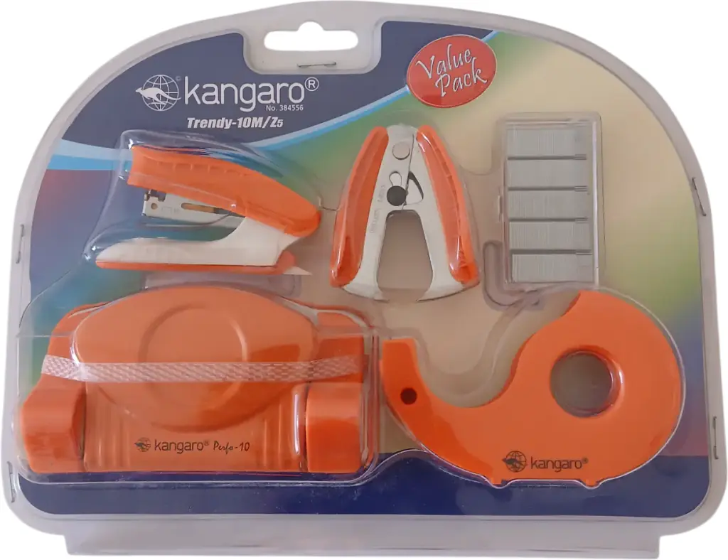 Agrafeuse (24/6 26/6) + Agrafes + Arrache + perforateur + dévidoire scotch KANGARO