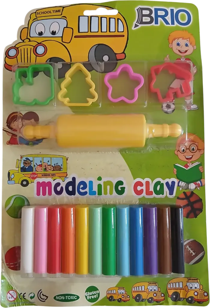 Pâte à modeler de 12 couleurs avec outils BRIO