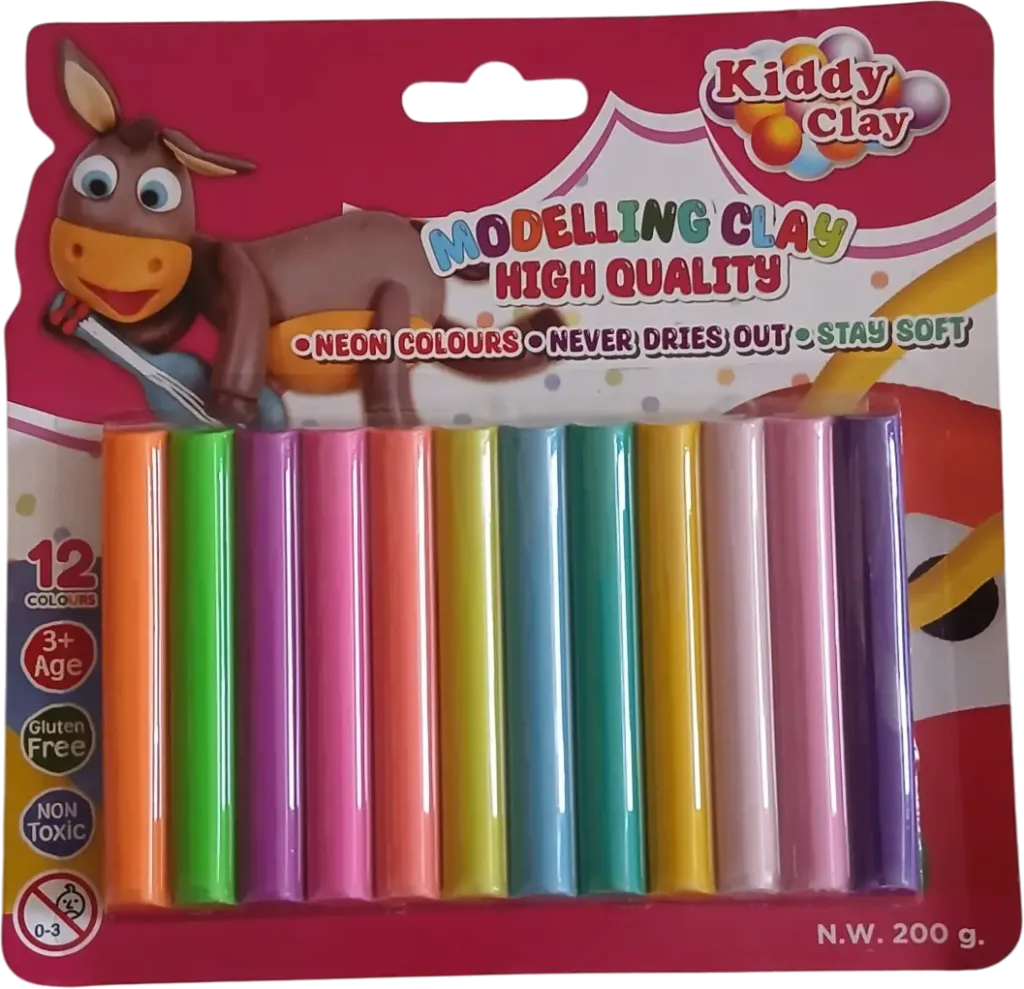 Pâte à modeler de 12 couleurs 200g KiddyClay