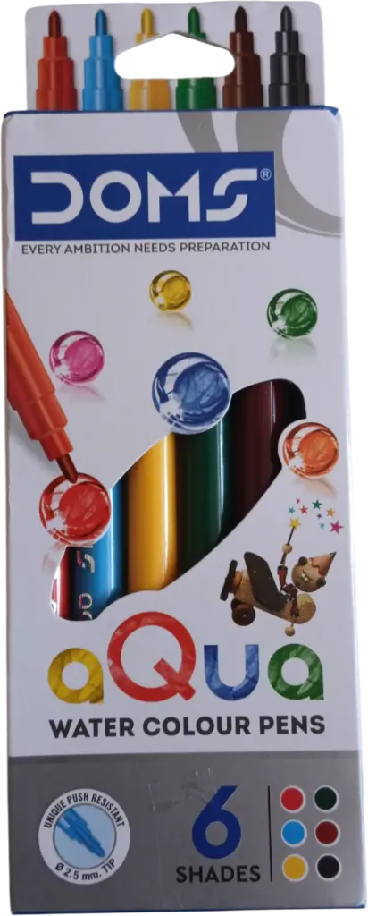 Stylo feutre eau 6 couleurs DOMS