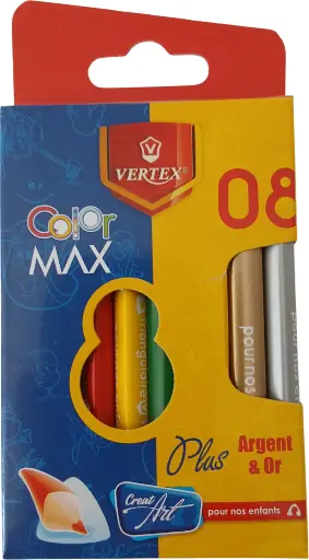 [VERTEX : VS-0422] Crayon couleur [6 crayons] 9 cm