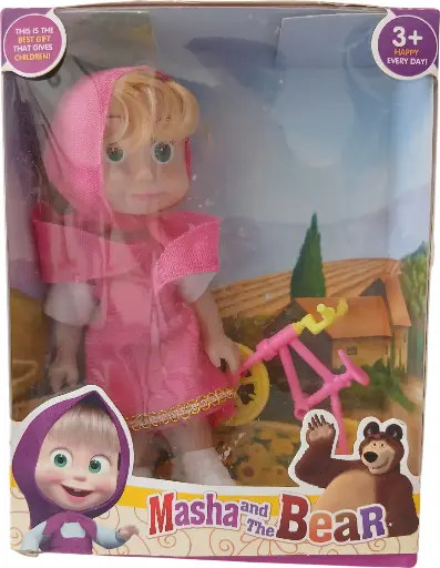 Poupé Masha avec bicyclette