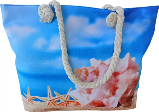 Sac de plage épaulière corde souple (Coquille en plage)