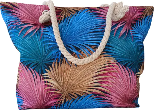 Sac de plage épaulière corde souple (Gros plumes)